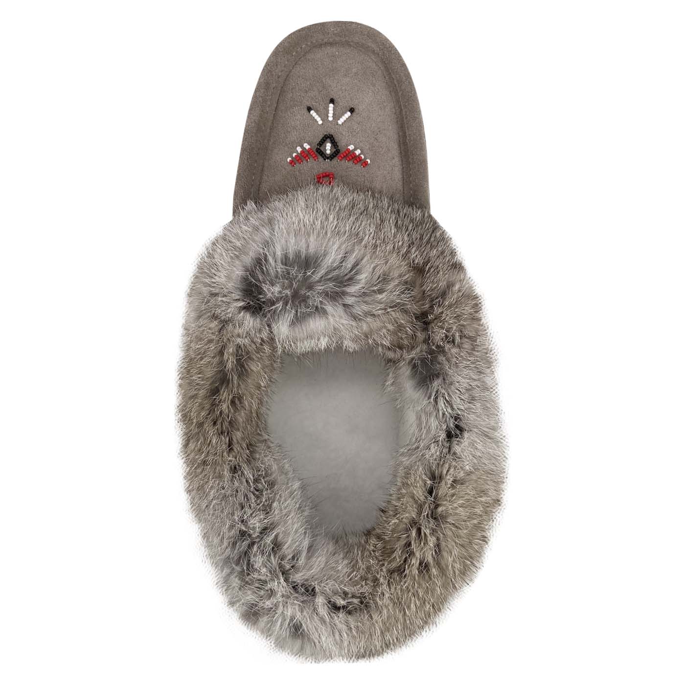 Men's Rabbit Fur Thunderbird Moccasin Slippers