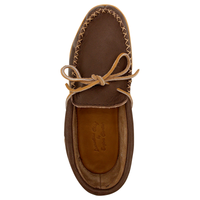 Men's Memory Foam Wide Leather Moccasin Shoes