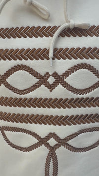 Women's Camel Boot Stitch Embroidery Hoodie