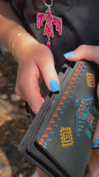 Embroidered Fringe Collection Wallet