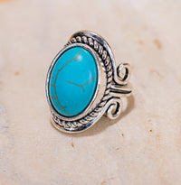 Vintage Silver Turquoise Ring
