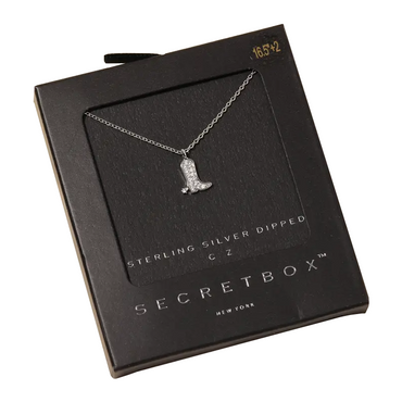 Western Cowboy Boot Pendant Necklace