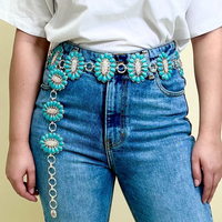 Silver & Turquoise Concho Belt