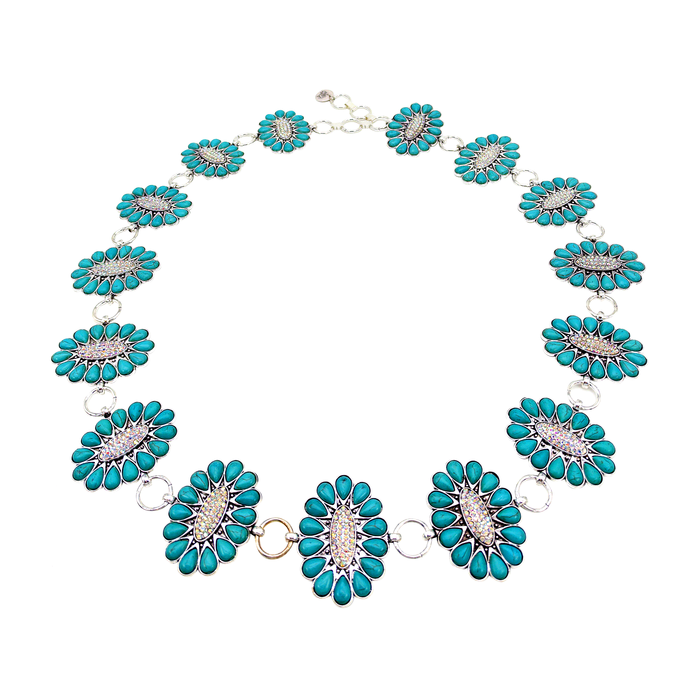 Silver & Turquoise Concho Belt