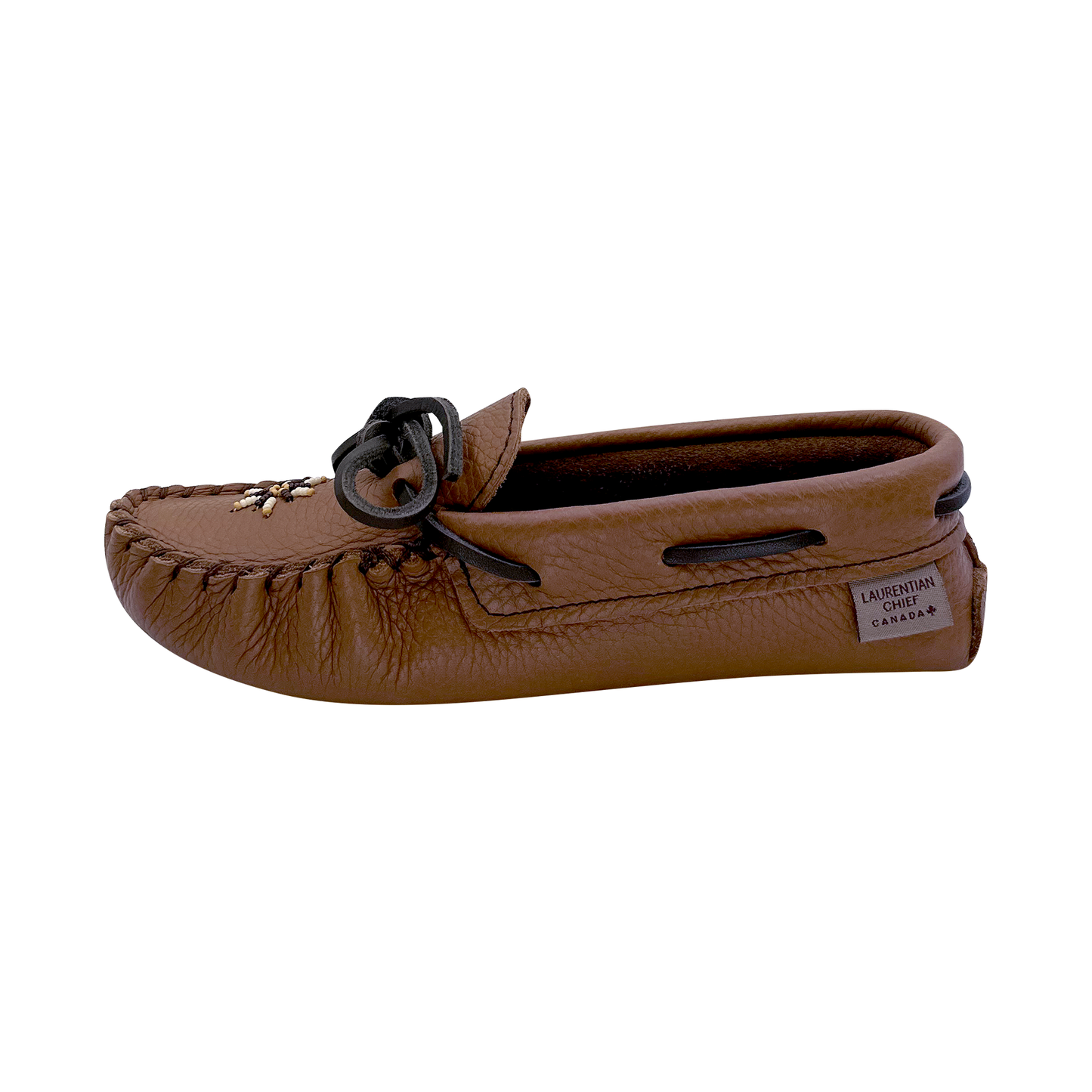 Women's Elk Hide Leather Beaded Moccasin Slippers
