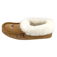 Women's Sheepskin Beaded Moccasin Slippers