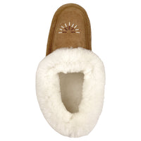 Women's Sheepskin Beaded Moccasin Slippers