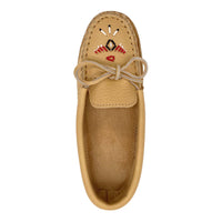 Women's Moose Hide Leather Fringed Moccasin Slippers